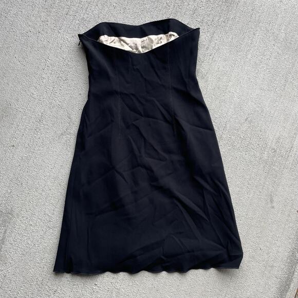 MOSCHINO Cheap & Chic black strapless mini dress semi formal | size US 6 - Picture 3 of 6